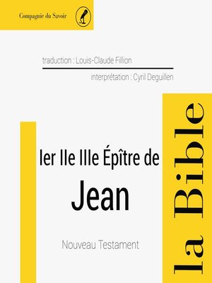 cover image of Première, Deuxième et troisième épître de Jean
